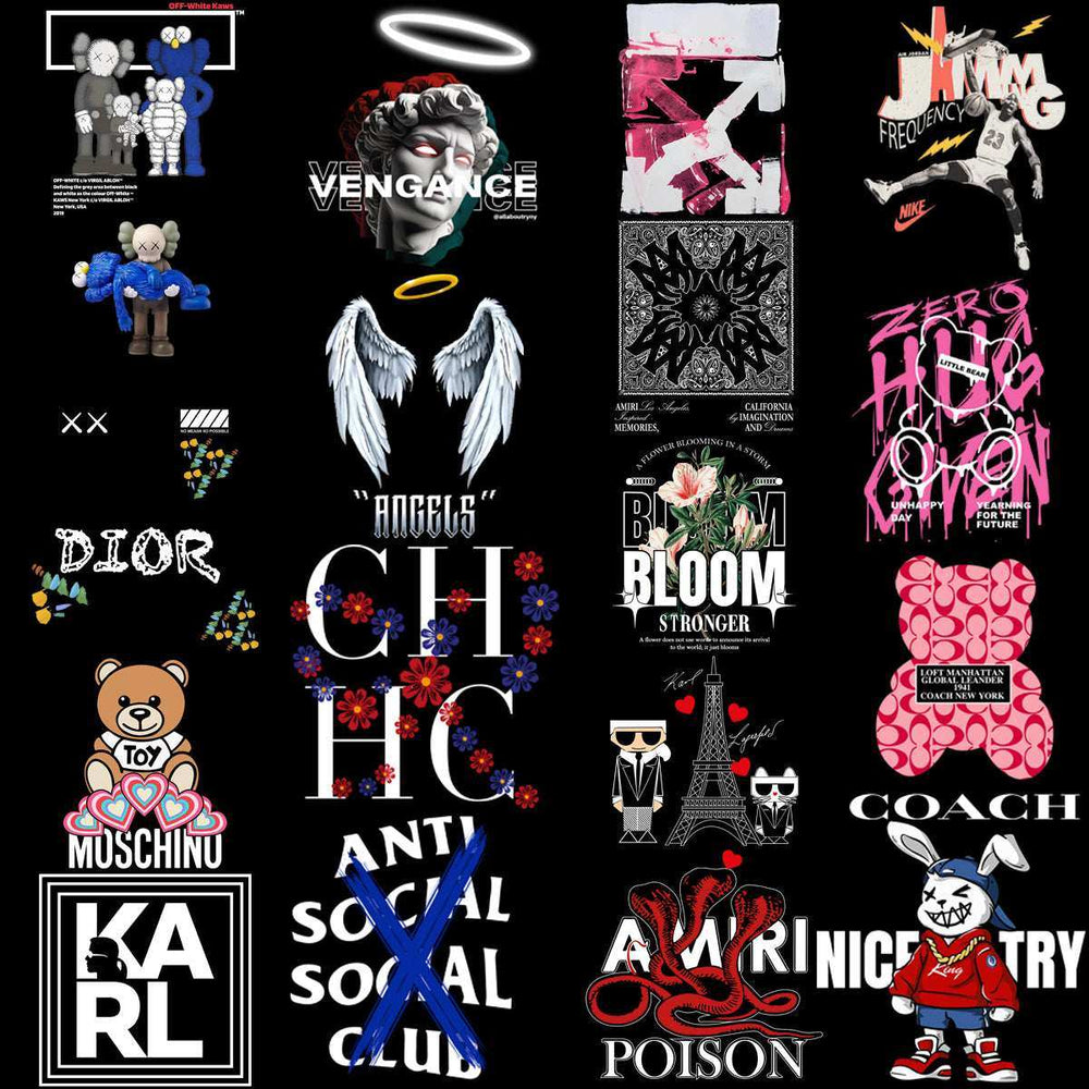 170 Popular Brand Mix Mega Streetwear Designs Bundle PNG