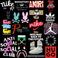 Load image into Gallery viewer, 170 Popular Brand Mix Mega Streetwear Designs Bundle PNG
