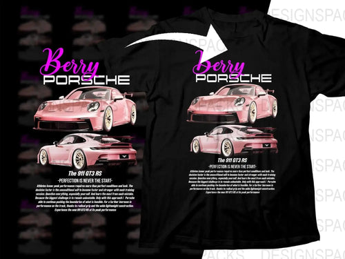 Porsche Sleek Berry Racing Car Png Digital Download
