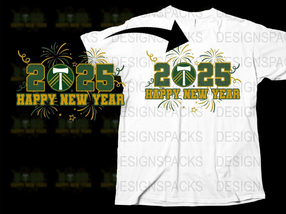 Portland Timbers 2025 Happy New Year Celebration Png Digital Download