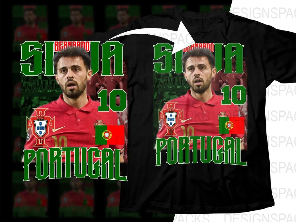 Portugal National Team Bernardo Silva 10 Soccer Png Digital Download