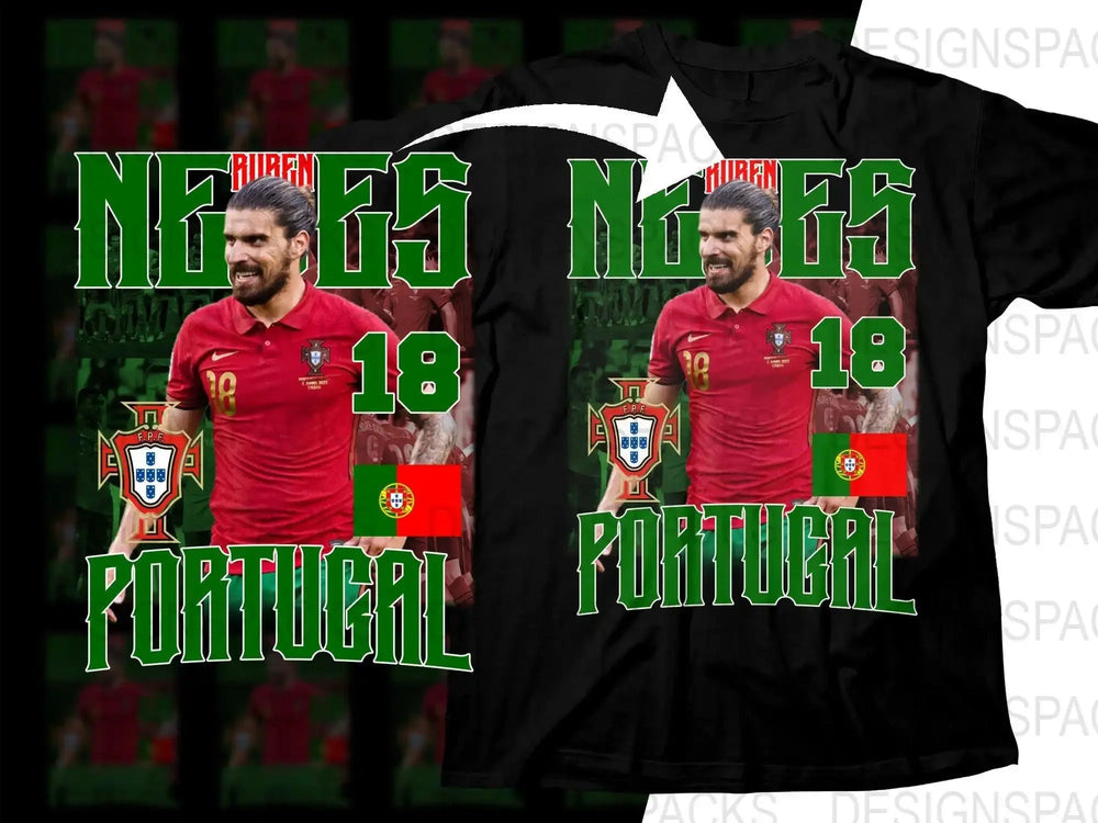 Portugal Number 18 Rúben Neves Soccer Fan Soccer Png Digital Download