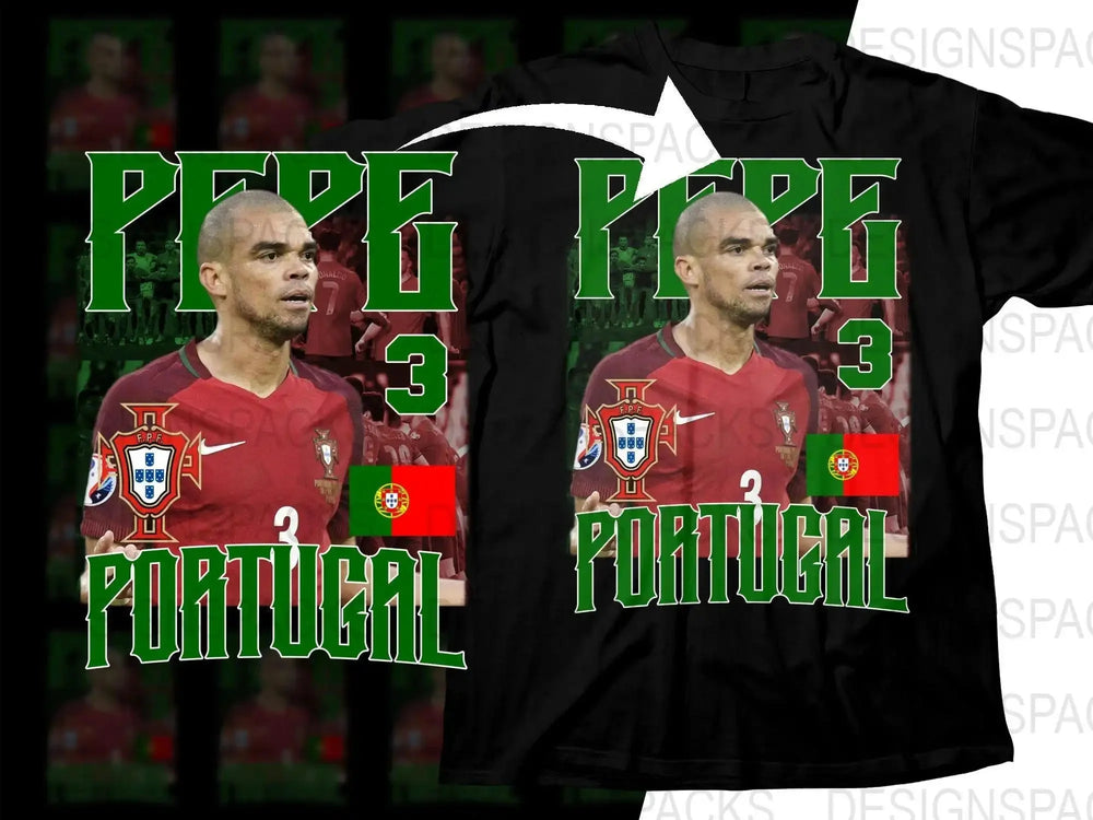Portugal Pepe Soccer Team Fan Graphic Soccer Png Digital Download