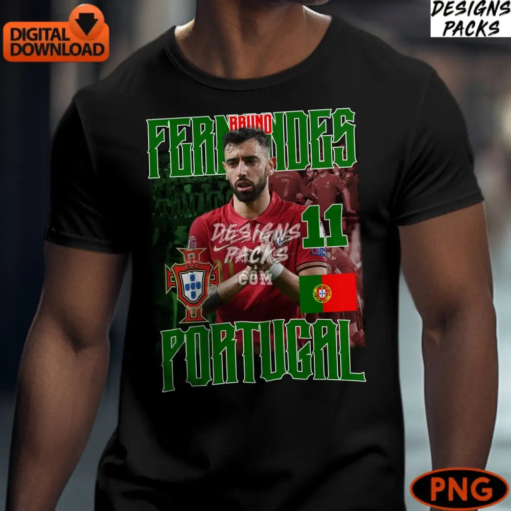 Portugal Soccer Player Digital Art Instant Download Png Football Fan Gift Ronaldo