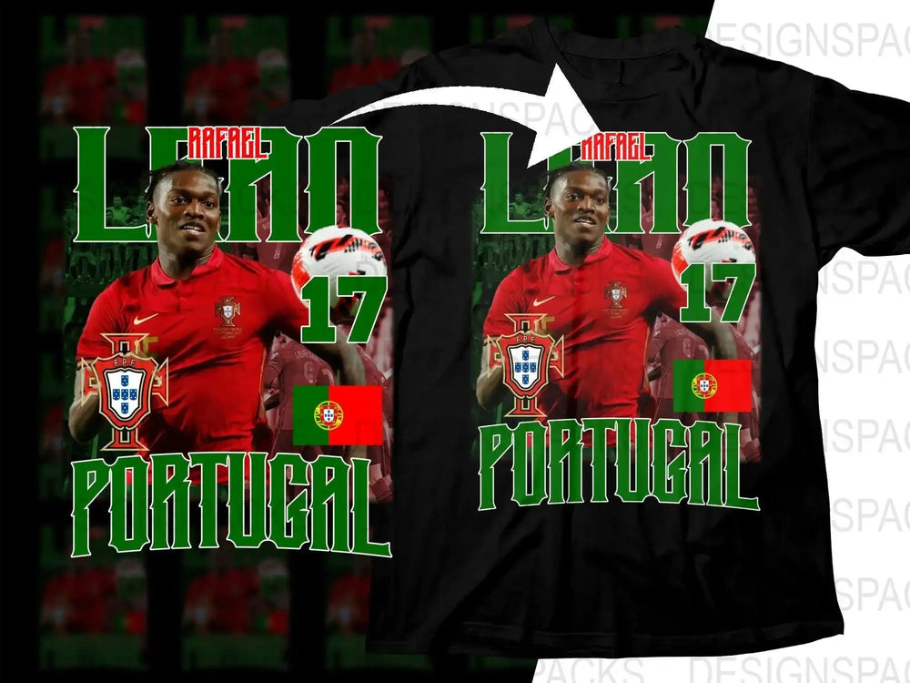 Portugal Soccer Rafael Leao 17 Player Fan Soccer Png Digital Download