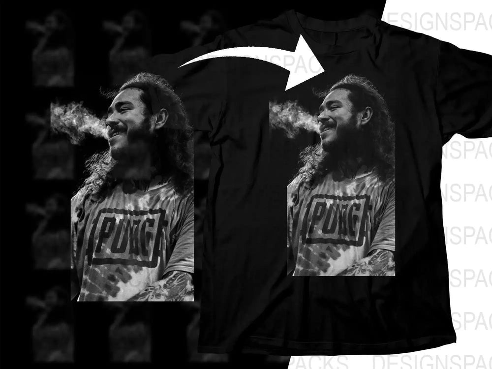 Post Malone Bold Smoking Character Illustration Png Digital Download
