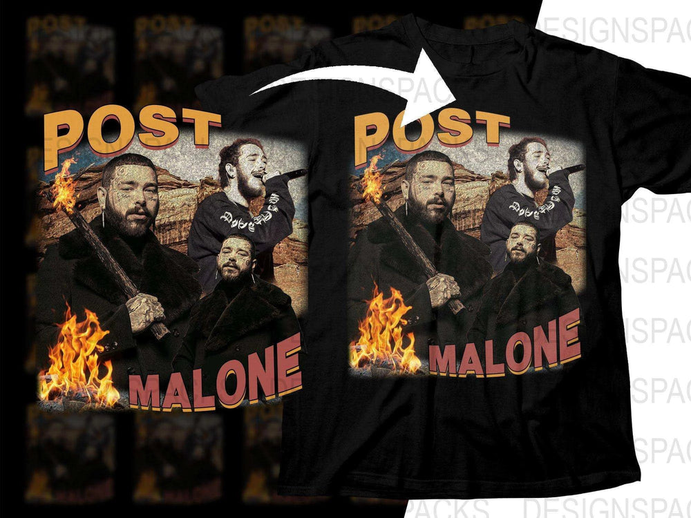 Post Malone Music Bootleg Graphic Art Fan Png Digital Download