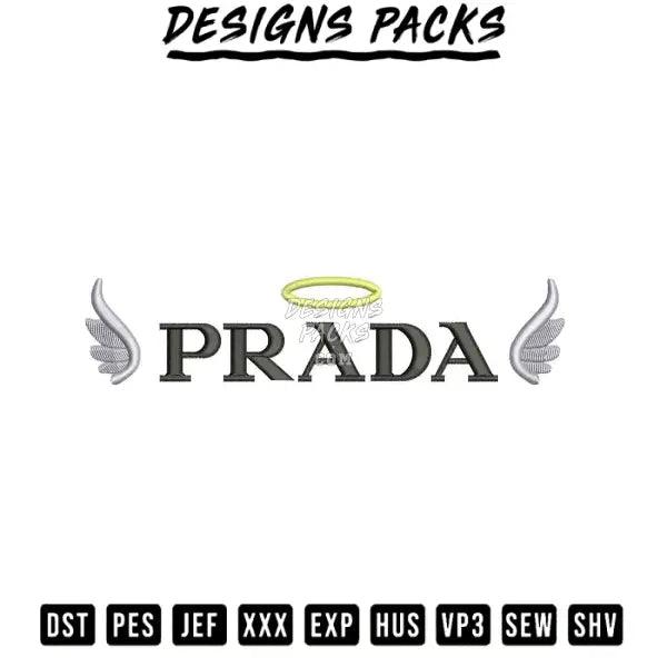 Prada Embroidery Design 3.8" 4.8" 5.8" 6.8"