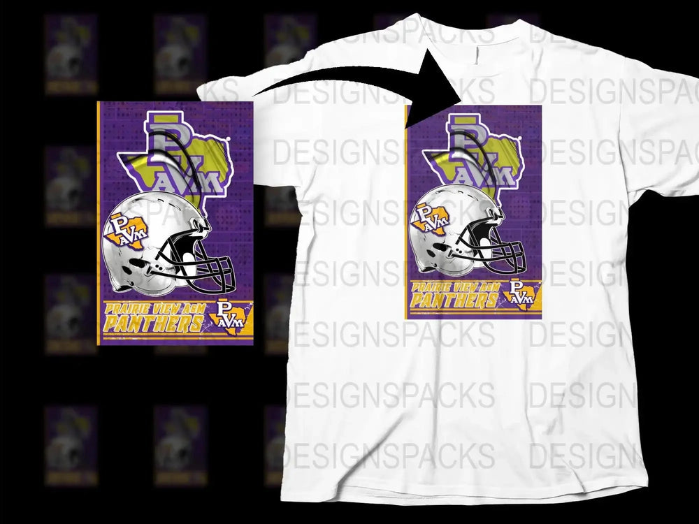 Custom High School Football T-Shirt, Panthers Team Graphic Tee, Sports Fan Apparel, Youth and Adult Sizes Available