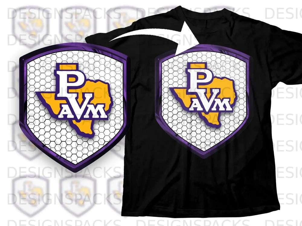 PVAM Shield Emblem T-Shirt Design Sportswear Apparel