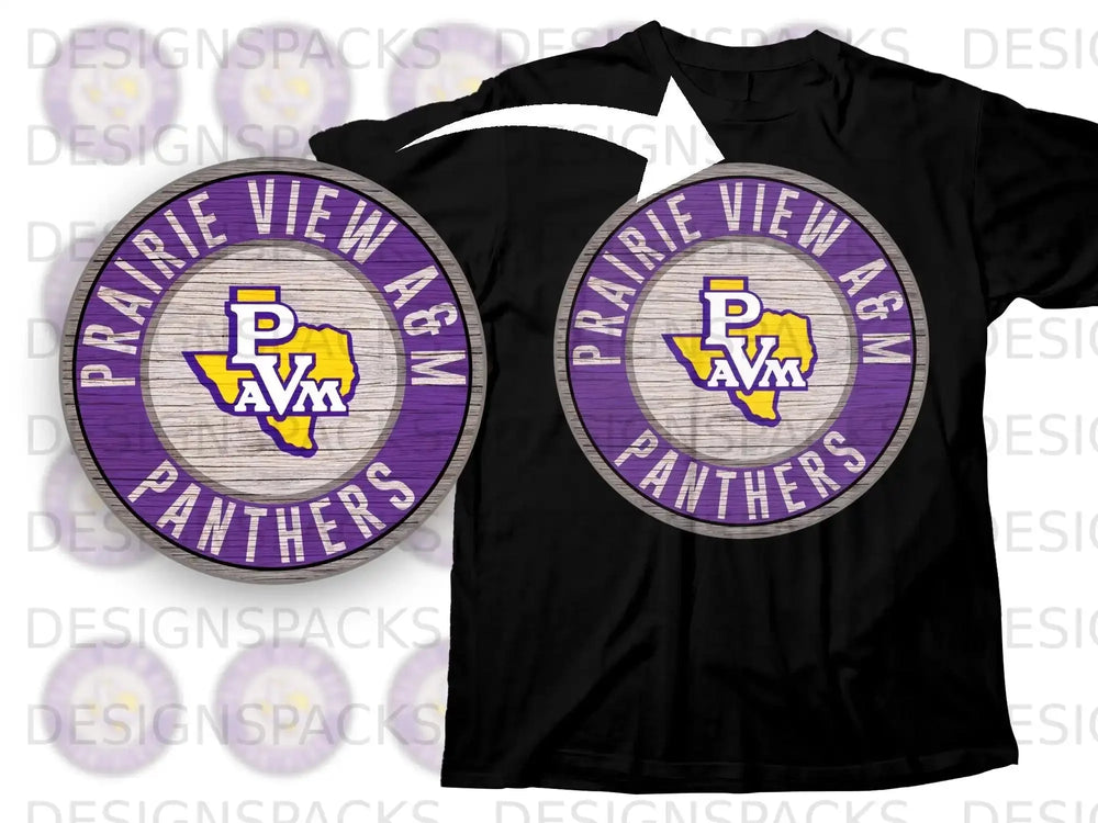 Prairie View A&M Panthers Circular Logo T-shirt