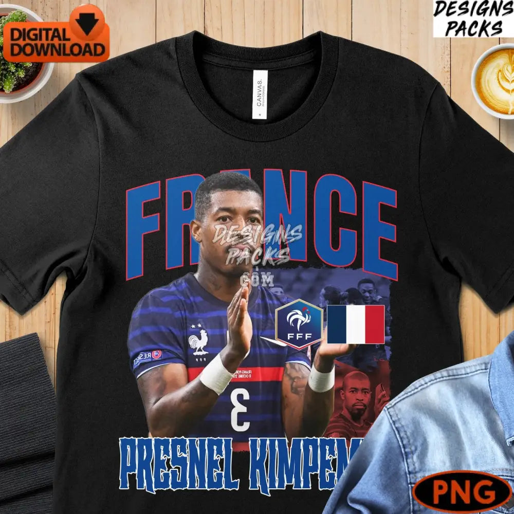 Presnel Kimpembe France Soccer Player Digital Art Download Png