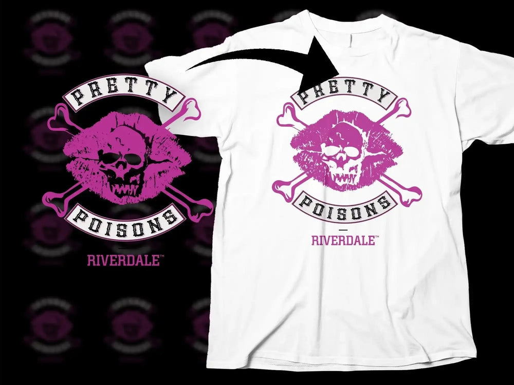 Pretty Poisons Skull and Crossbones Riverdale Png Digital Download