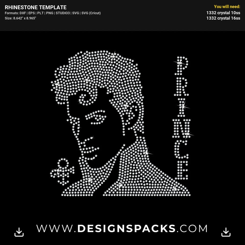 Prince Symbol Musician Graphic Rhinestone Digital Template