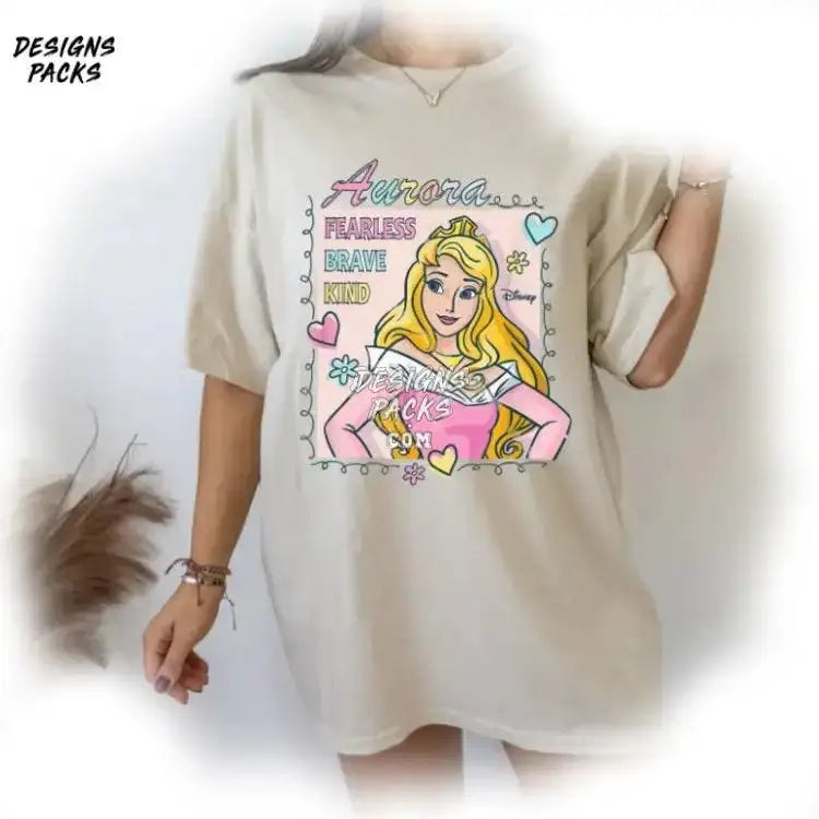 Princess Aurora Sublimation Retro Cartoon Sleeping Beauty Png Design