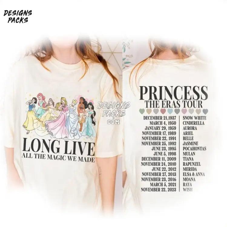 Princess Birthday Cartoon Land Trip Long Live All The Magic We Made Eras Tour Png Design