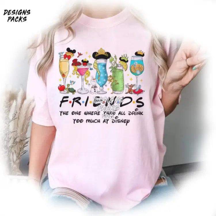 Princess Friends Vacation Cartoon The One Where They All Drink Too Much Png Design