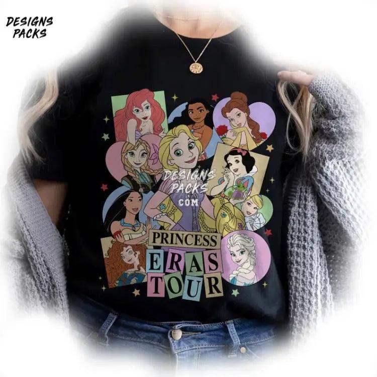 Princess Tour - Dated Cinderella Cartoon Eras Tour Sublimation Png Design