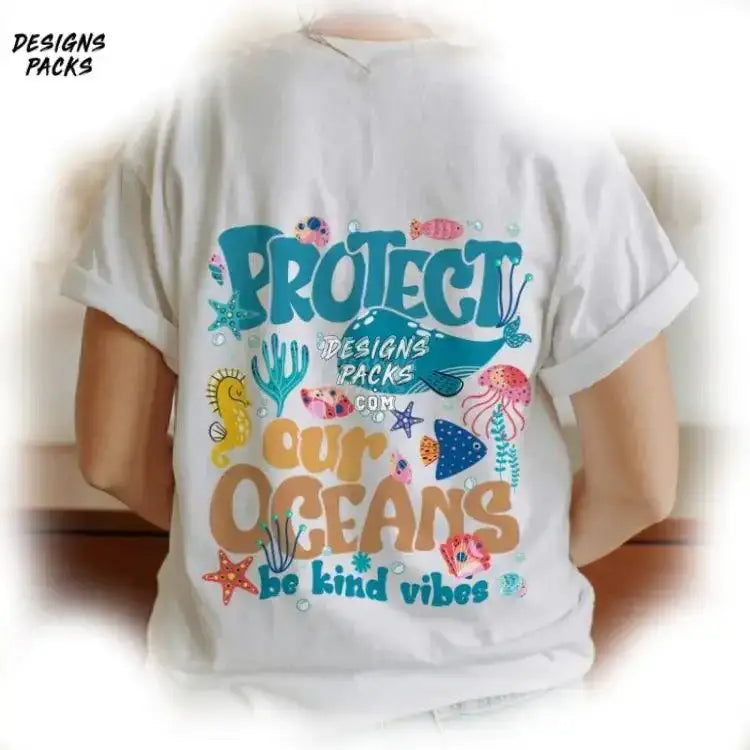 Protect Our Oceans Be Kind Vibes Sublimation Wave Riders Surfing Summer Png Design