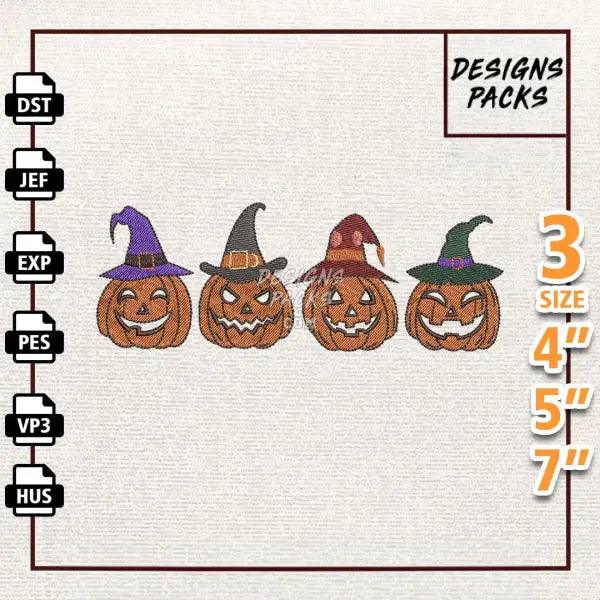 Pumpkin Face Pumpkin Halloween Embroidery Design