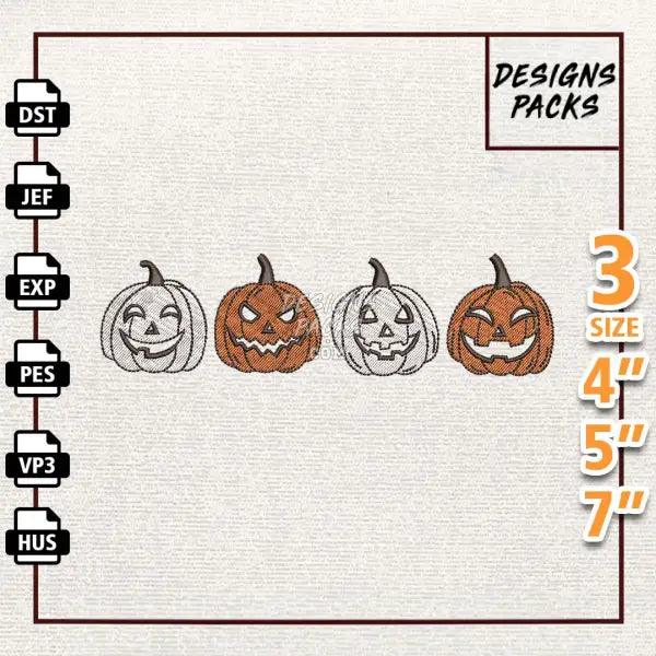 Pumpkin Halloween Embroidery Design