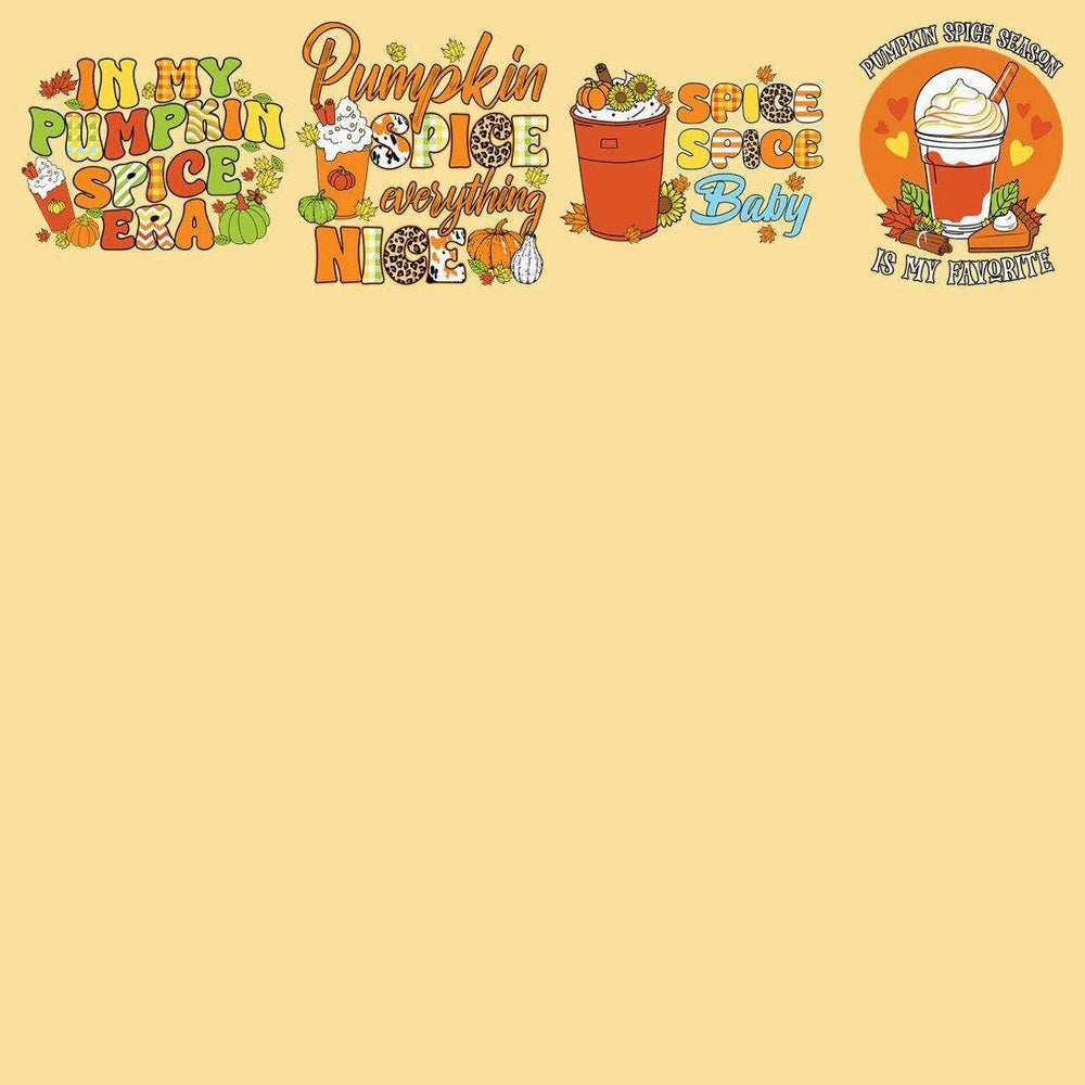 19 Pumpkin Spice Designs Bundle PNG