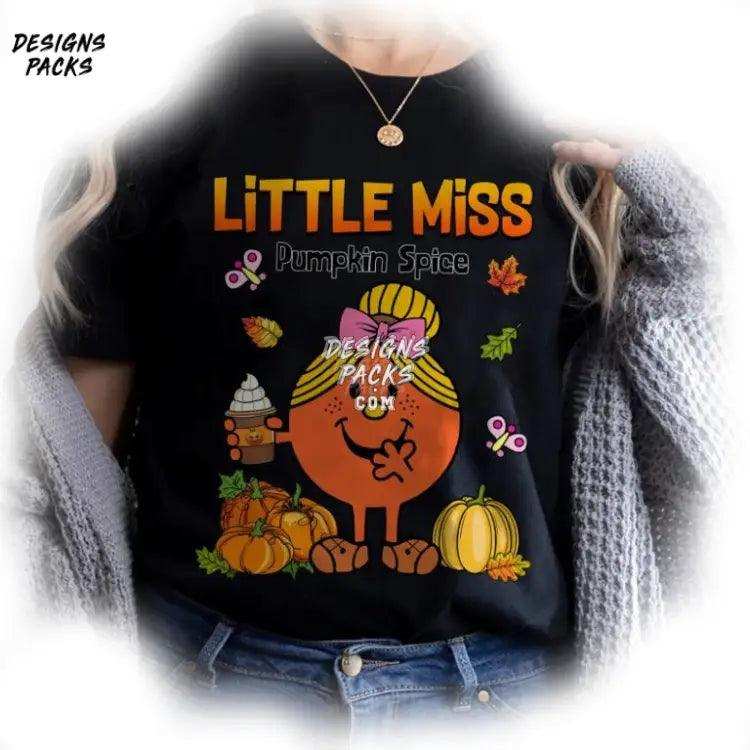 Pumpkin Spice Spooky Girl Little Miss Halloween Png Design