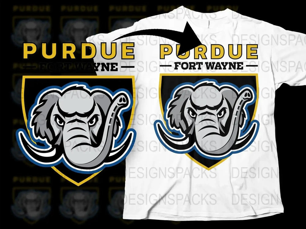 Purdue Fort Wayne Mastodons College Football Png Digital Download