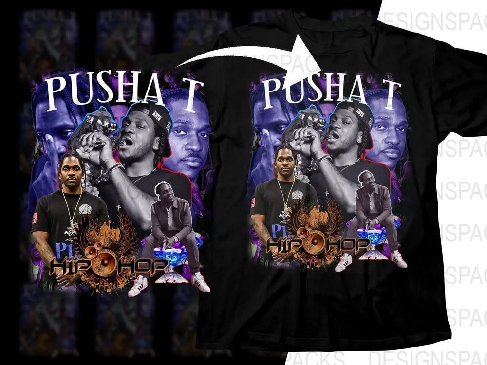 Pusha T Hip Hop Bootleg Bootleg Music Graphic Png Digital Download
