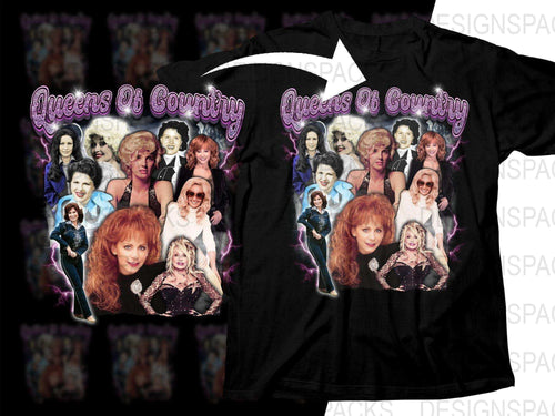 Queens Of Country Retro Music Legends Graphic Png Digital Download