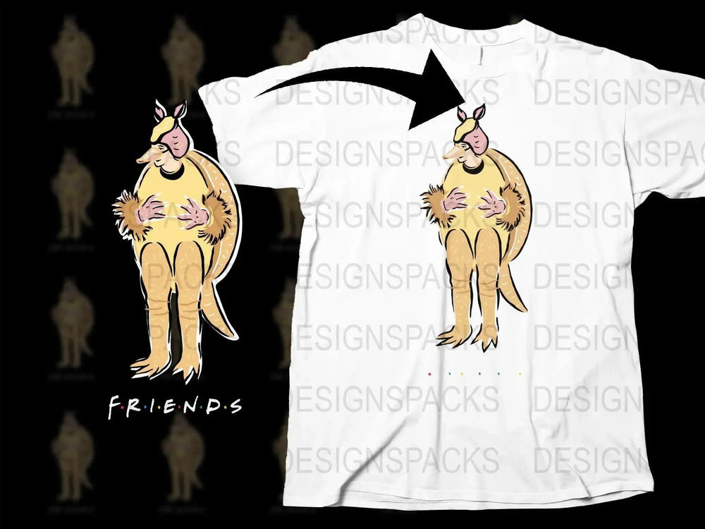 Quirky Character Costume Armadillo Graphic Png Digital Download