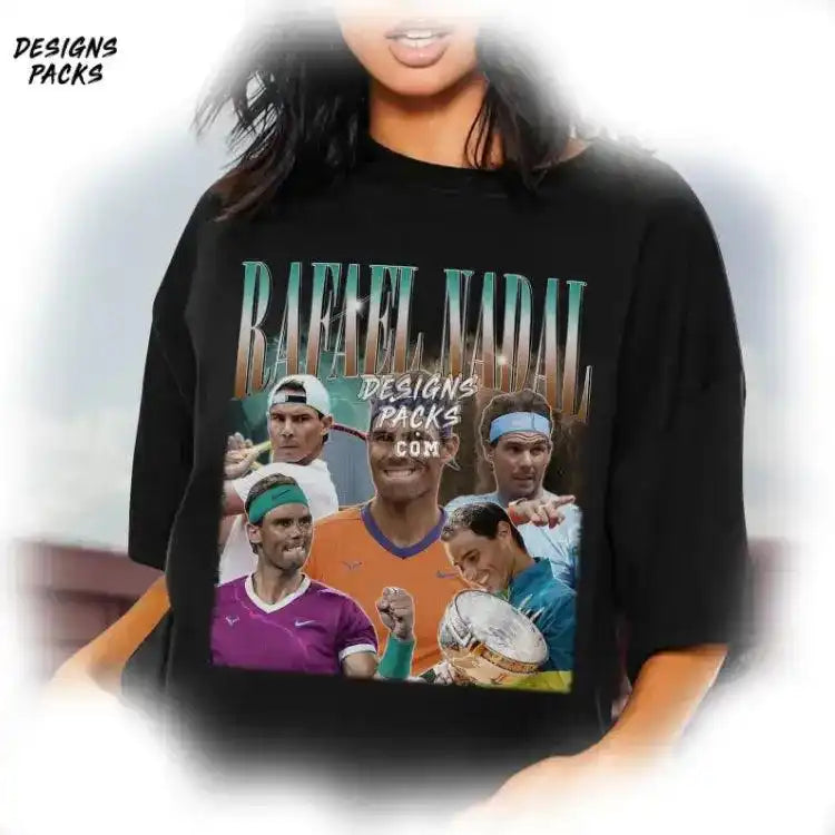 Rafael Nadal Homage Tv Vintage Graphic Png Design