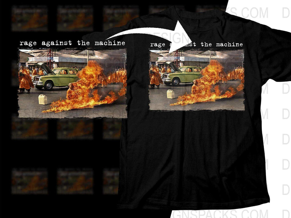 Rage Against the Machine Vivid Protest Scene with Fiery Element Png Halftone Digital Download
