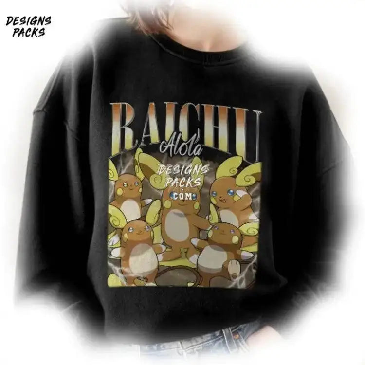 Raichu Alola Video Games Pkm Vintage Png Design