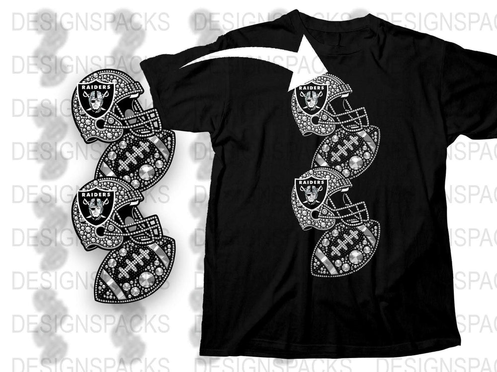 Raiders Skull Graphic T-Shirt, Urban Street Style Black Tee, Trendy Skull Shirt, Casual Football Emblem Top