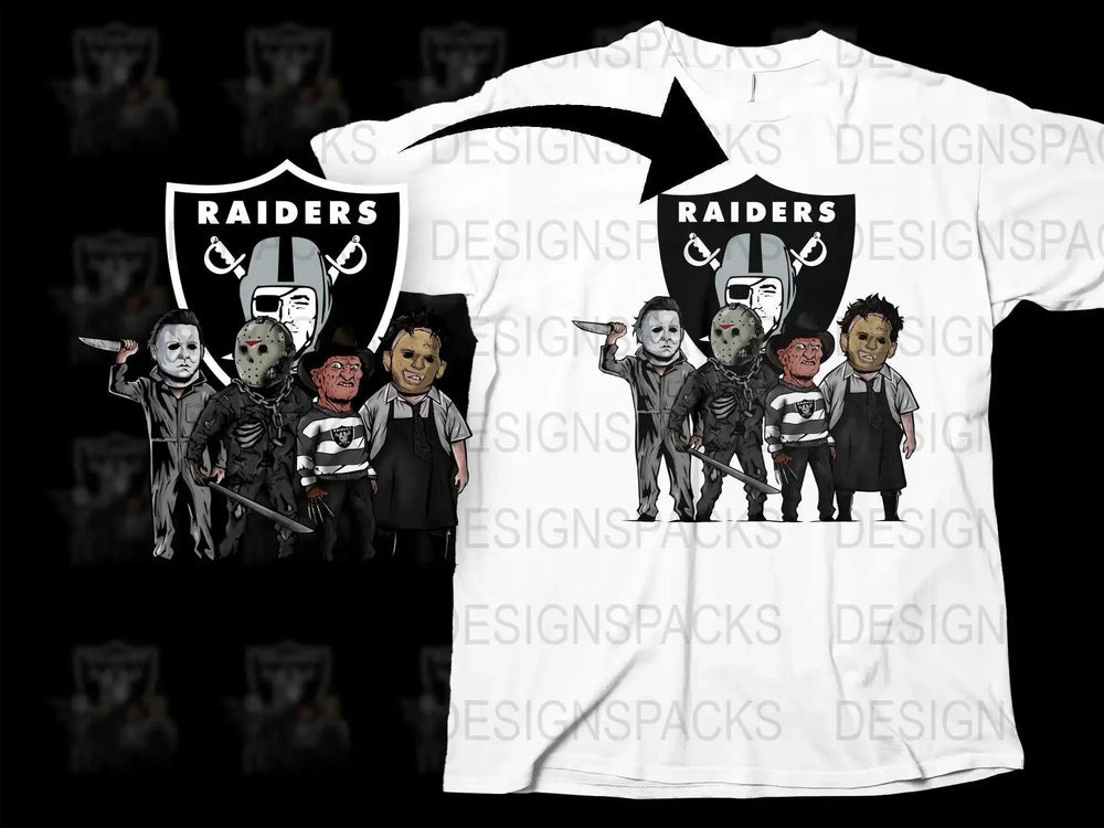 Raiders Slashers Horror Characters Png Digital Download