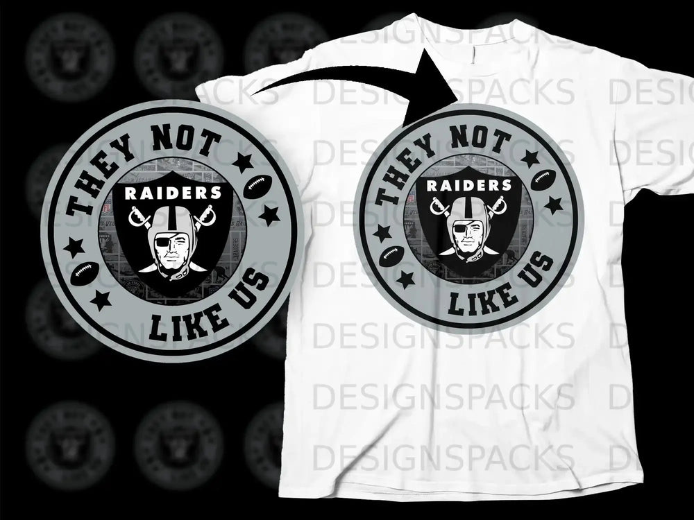 They Not Like Us Raiders Graphic T-Shirt Design