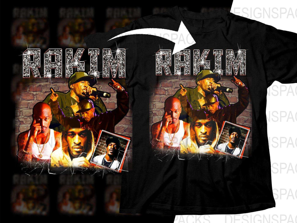 Rakim Music Bootleg Graphic Print Casual Png Digital Download