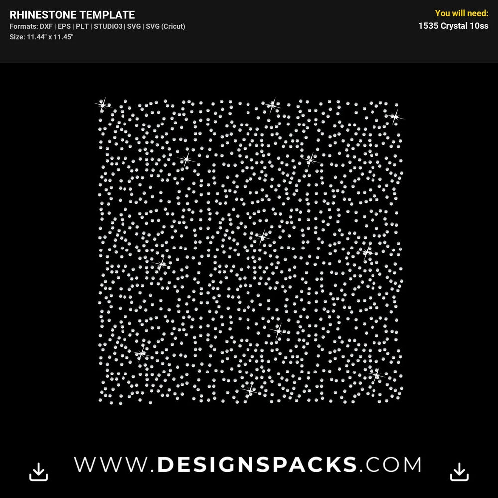 Random Scatter Sheet Rhinestone Digital Template