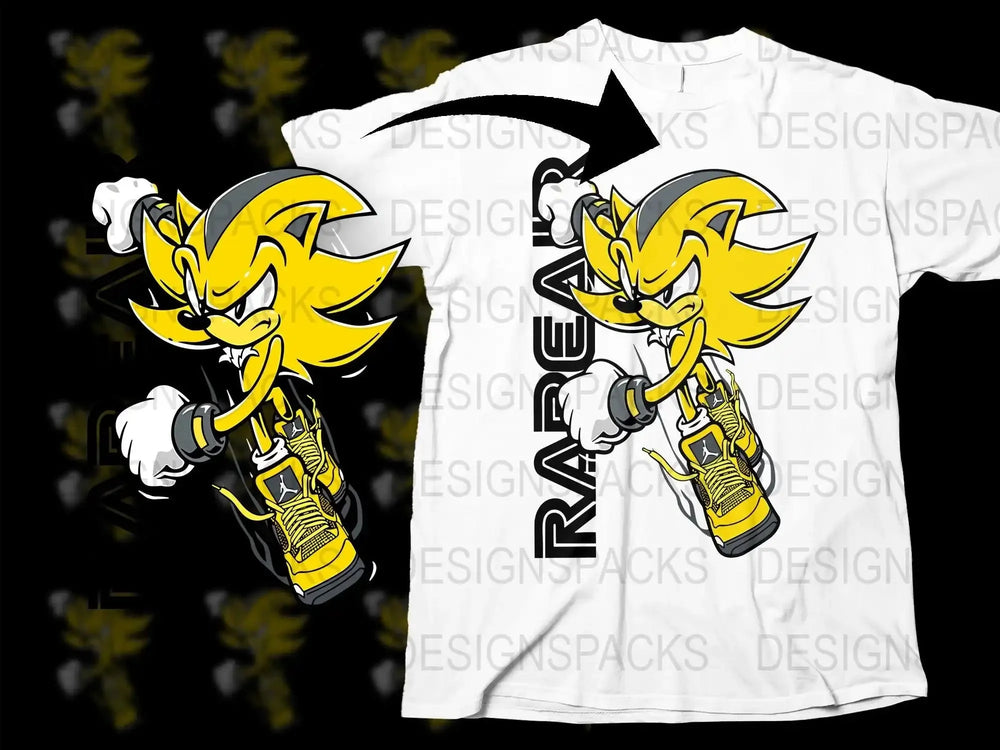 RareAir Yellow Character Graphic Png Digital Download