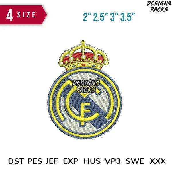 Real Madrid Logo Embroidery Design Size item : 2" 2.5" 3" 3.5"