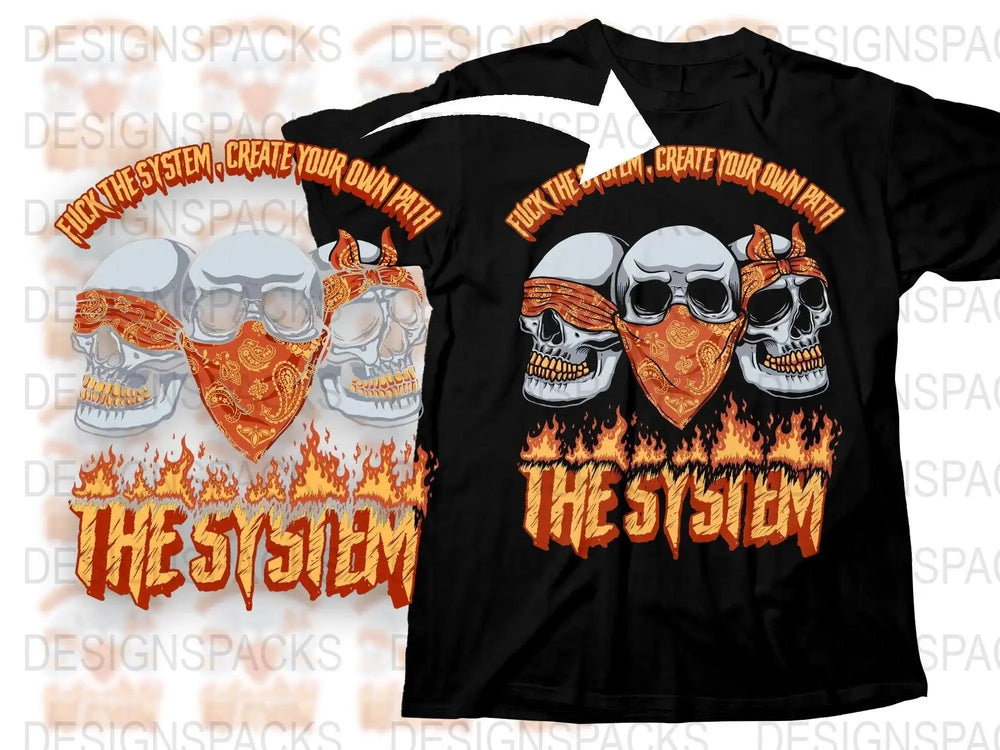 Rebellion Skulls Create Your Own Path Png Digital Download