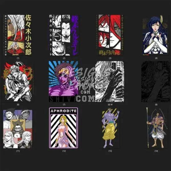 14 Record of Ragnarok Designs Bundle PNG