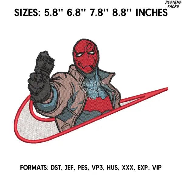 Red Hood Embroidery design file pes. Red Hood embroidery design. Machine enmbroidery design, Anime Pes Design Brother