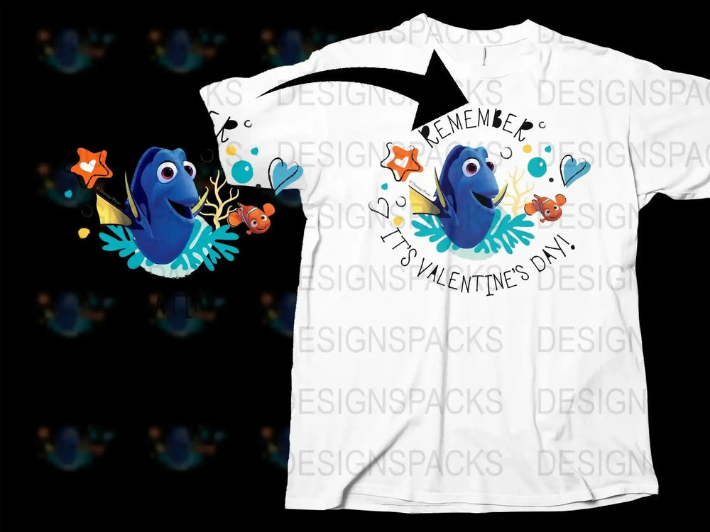 Remember It's Valentine's Day Finding Dory Png Digital Download