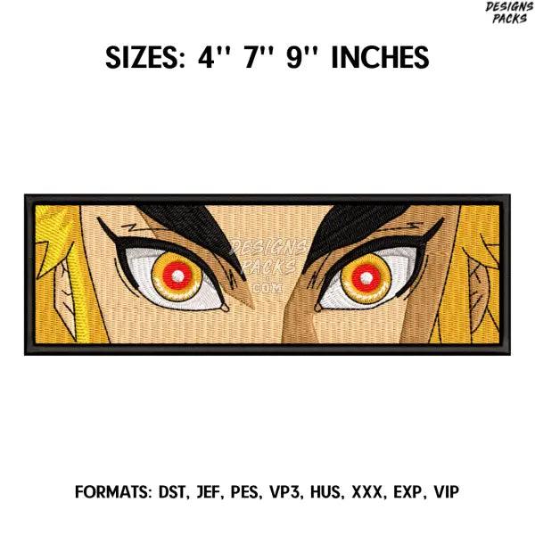 Rengoku eyes Embroidery Design File, Kimetsu no yaiba Anime, Machine Embroidery Design, Demon Slayer Embroidery