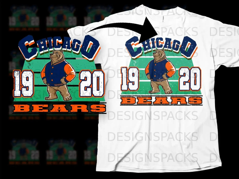 Chicago Bears 1920 Vintage Style Graphic T-Shirt