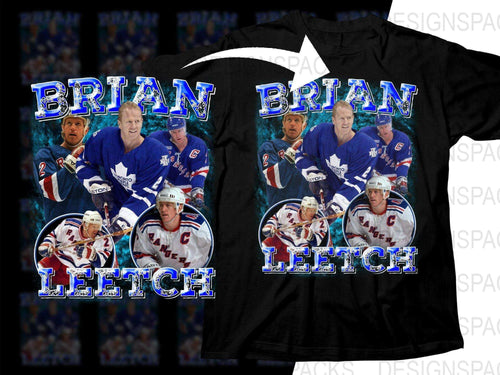 Retro Brian Leetch Highlights Classic Ice Hockey Png Digital Download