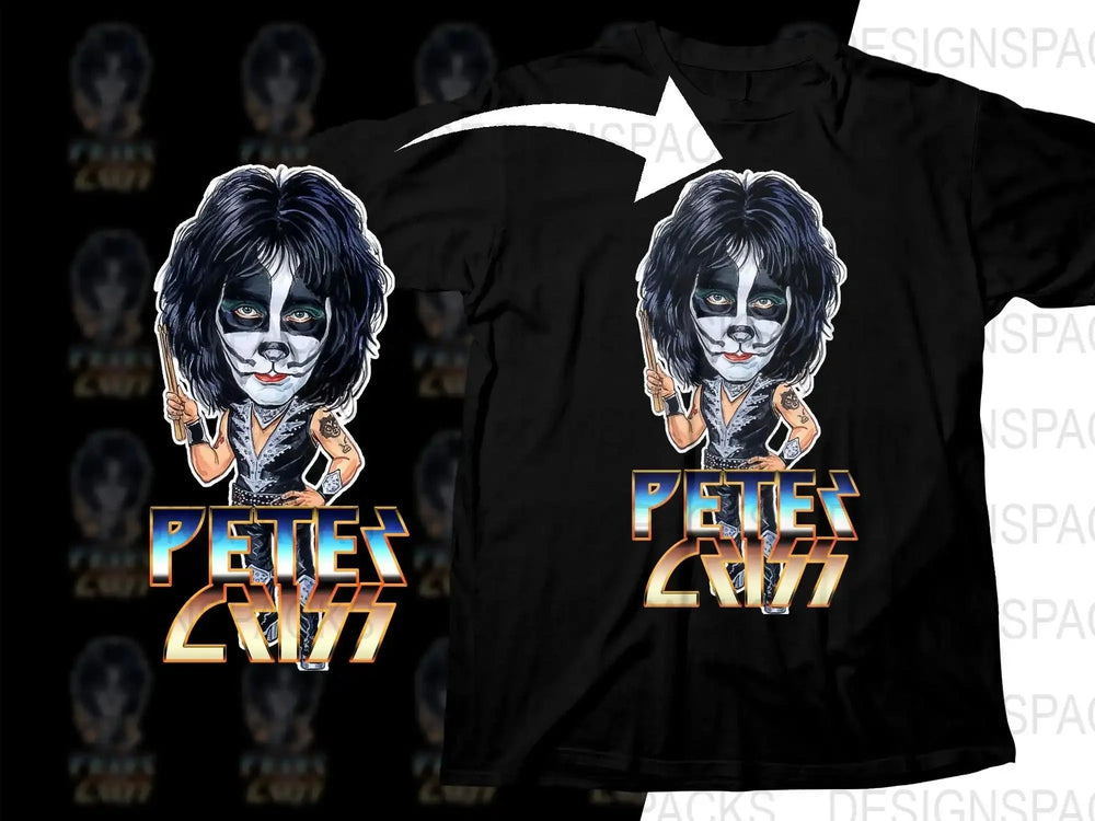 Retro Cartoon Drummer Kiss Peter Png Digital Download