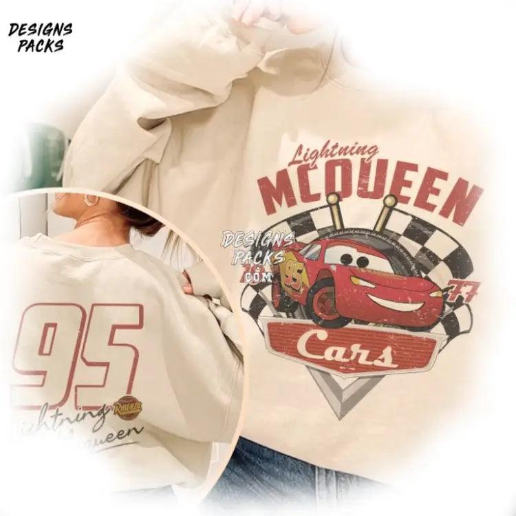 Retro Cartoon Land Cars Car Mcqueen 1977 Land Vintage Lightning Mcqueen Png Design